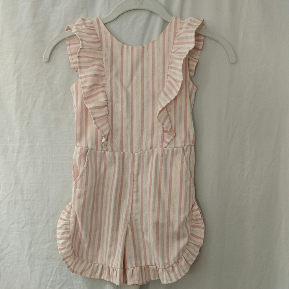 Girls size 5T Osh Kosh Rose gold romper